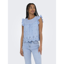 ONLY Silla Flæse Top - Bel Air Blue