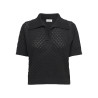ONLY Cosima S/S Strik Polo - Sort