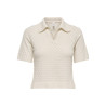 ONLY Cosima S/S Strik Polo - Birch