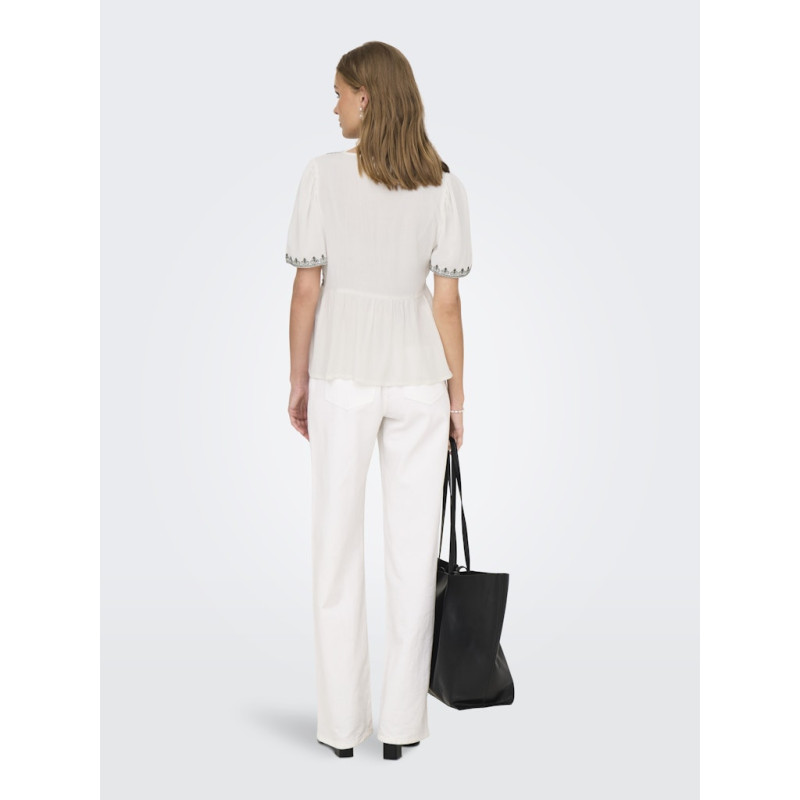JDY Harper S/S Broderet Top - Cloud Dancer JDY Harper S/S Broderet Top - Cloud Dancer