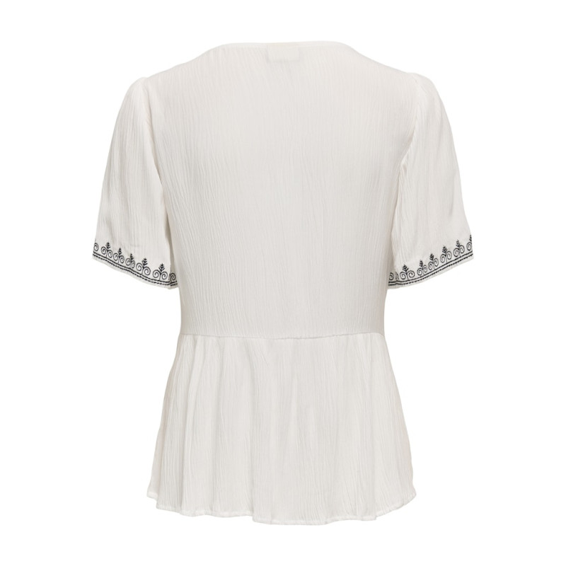 JDY Harper S/S Broderet Top - Cloud Dancer JDY Harper S/S Broderet Top - Cloud Dancer