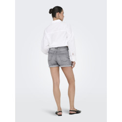 ONLY Josephine Stretch Denim Shorts - Medium Grey Denim