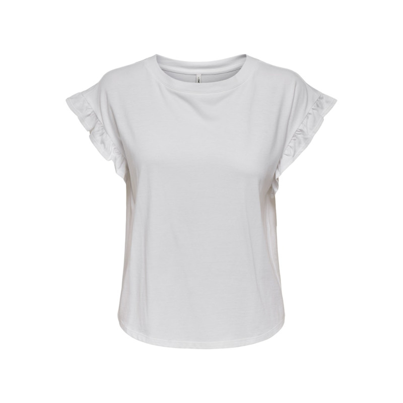 ONLY Grape S/S Flæse T-shirt - Bright White