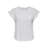 ONLY Grape S/S Flæse T-shirt - Bright White / Dottie Dots