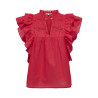 ONLY Sunny Capsl Flæse Top - High Risk Red