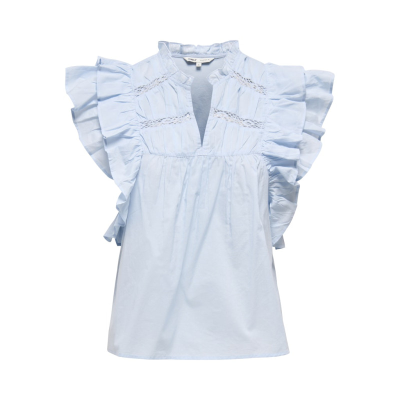 ONLY Sunny Capsl Flæse Top - Cashmere Blue