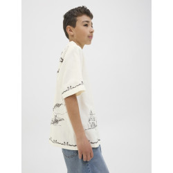 JACK & JONES JUNIOR Acapulco Resort Skjorte - Cloud Dancer