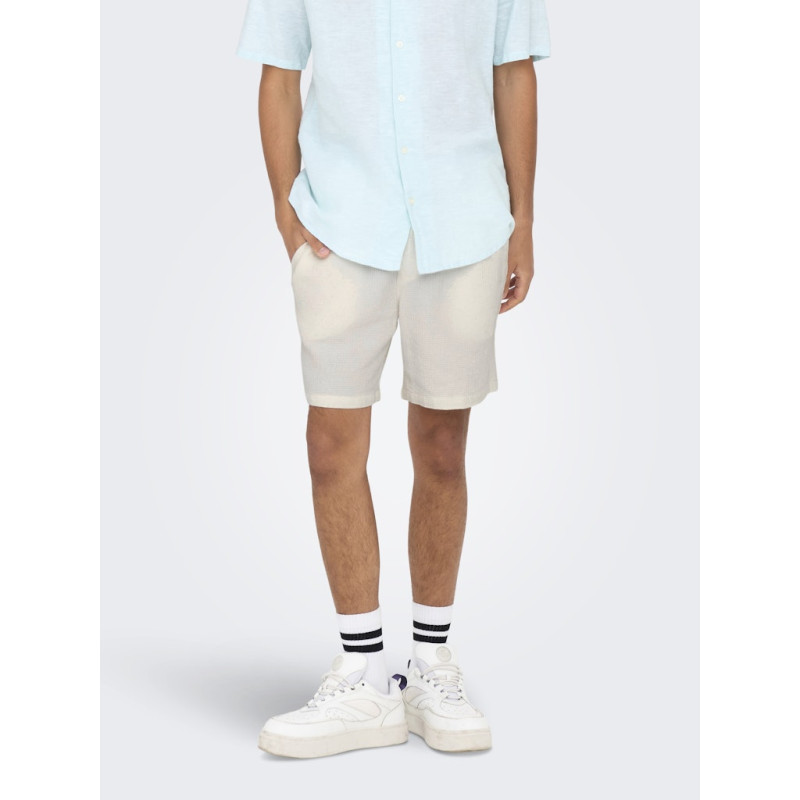 ONLY & SONS Bertil Waffle Shorts - Cloud Dancer