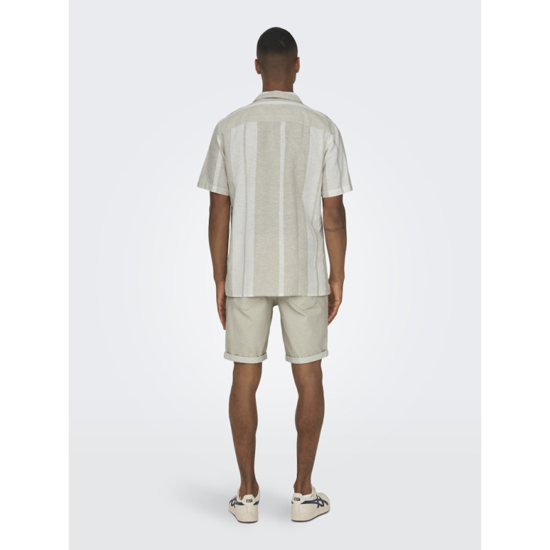 ONLY & SONS Caiden Hør Skjorte - Vintage Khaki