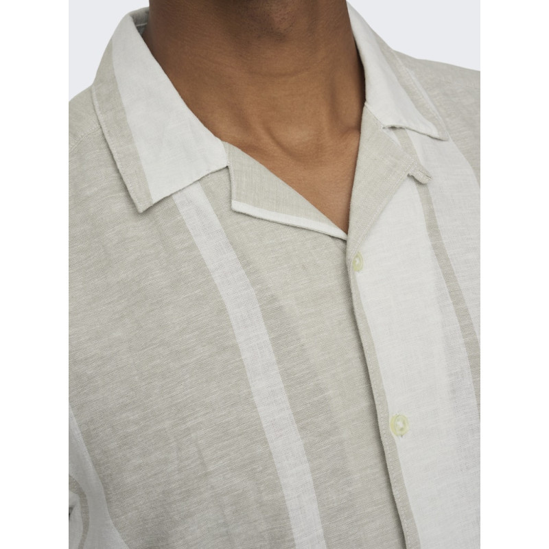 ONLY & SONS Caiden Hør Skjorte - Vintage Khaki