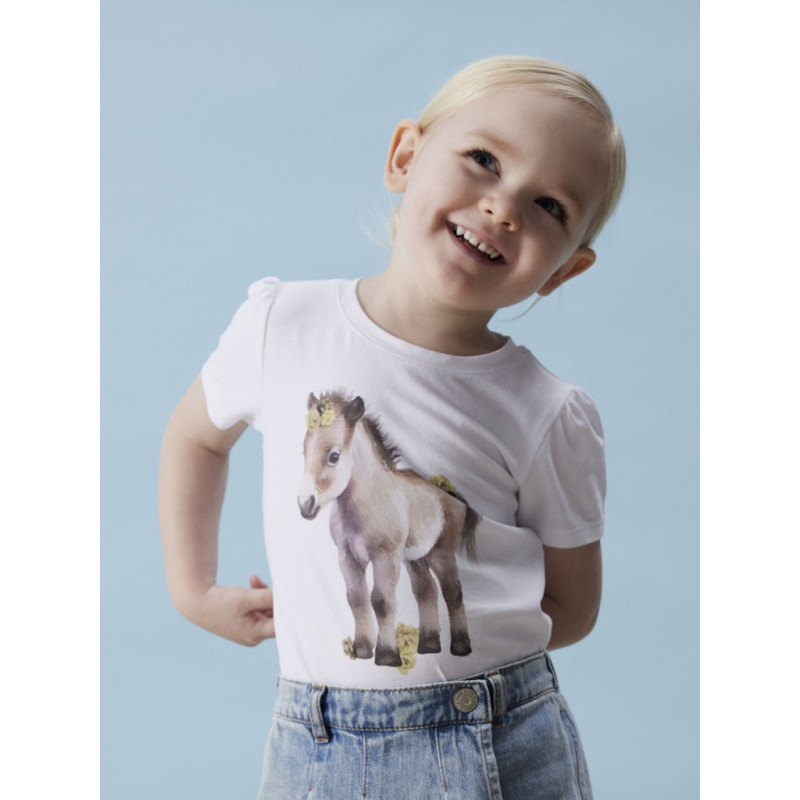 NAME IT MINI Hani T-shirt - Bright White NAME IT MINI Hani T-shirt - Bright White