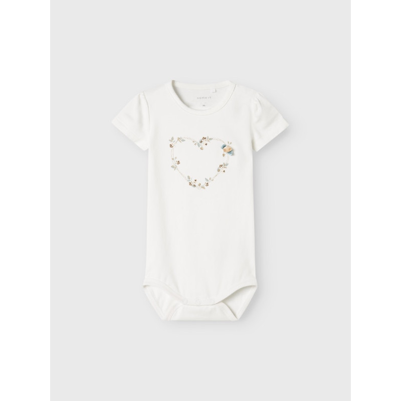 NAME IT BABY Hillie S/S Bodystocking - Bright White NAME IT BABY Hillie S/S Bodystocking - Bright White