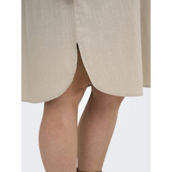 ONLY CARMAKOMA Coco S/S Skjortekjole - Feather Gray ONLY CARMAKOMA Coco S/S Skjortekjole - Feather Gray