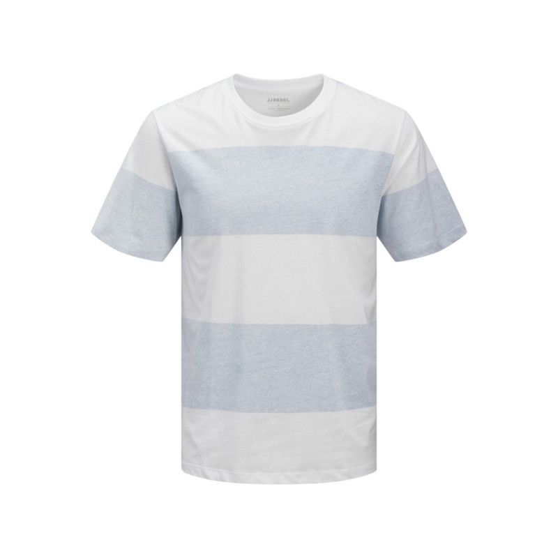 JJ REBEL Pike Stribet T-shirt - Chambray Blue JJ REBEL Pike Stribet T-shirt - Chambray Blue