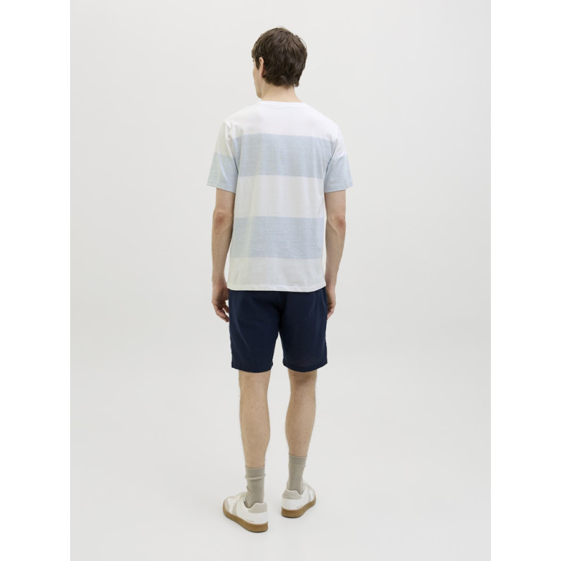 JJ REBEL Pike Stribet T-shirt - Chambray Blue JJ REBEL Pike Stribet T-shirt - Chambray Blue