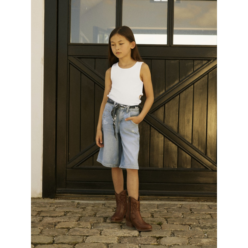 NAME IT KIDS Bella Skater Denim Shorts 5630 - Medium Blue Denim NAME IT KIDS Bella Skater Denim Shorts 5630 - Medium Blue Denim