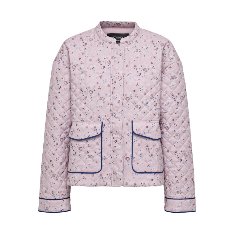 ONLY Hallie Quiltet Jakke - Pale Mauve / Flowers