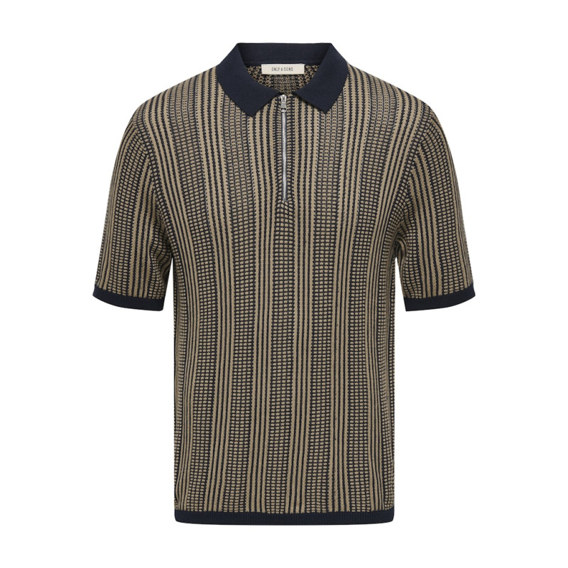 ONLY & SONS Ketil S/S Strik Polo - Dark Sapphire ONLY & SONS Ketil S/S Strik Polo - Dark Sapphire