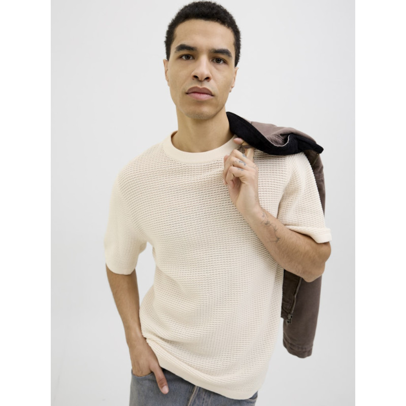 JACK & JONES ORIGINALS Almeria Strik T-shirt - Sea Salt JACK & JONES ORIGINALS Almeria Strik T-shirt - Sea Salt