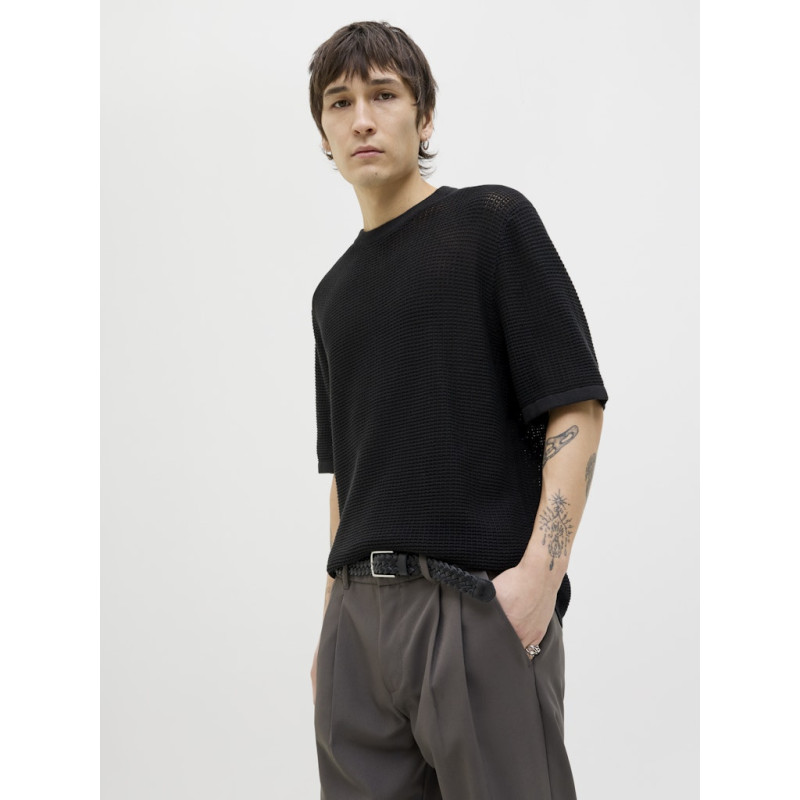 JACK & JONES ORIGINALS Almeria Strik T-shirt - Sort JACK & JONES ORIGINALS Almeria Strik T-shirt - Sort