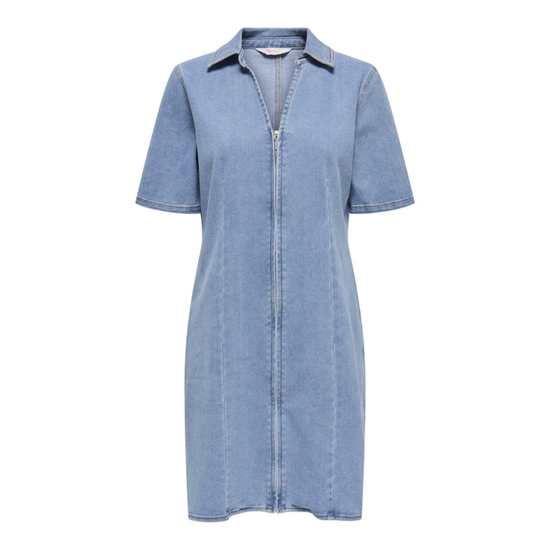 ONLY Frida S/S Denim Kjole - Light Medium Blue Denim
