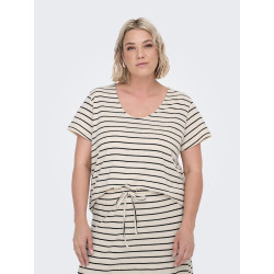 ONLY CARMAKOMA Jana S/S T-shirt - Cloud Dancer