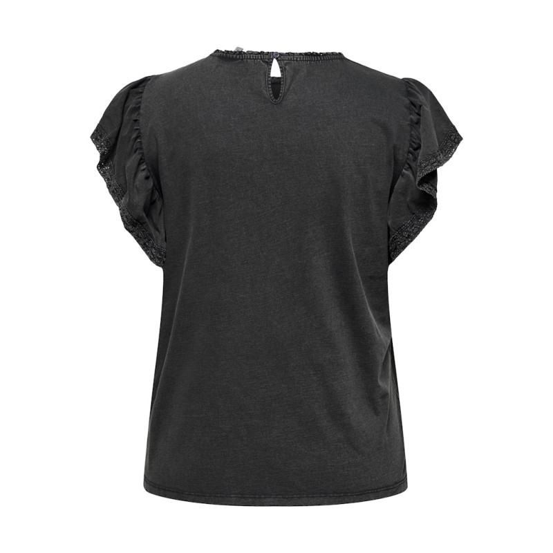 ONLY CARMAKOMA S/S Flæse Top - Phantom ONLY CARMAKOMA S/S Flæse Top - Phantom