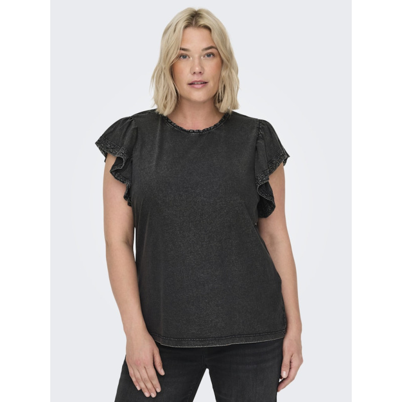 ONLY CARMAKOMA S/S Flæse Top - Phantom ONLY CARMAKOMA S/S Flæse Top - Phantom