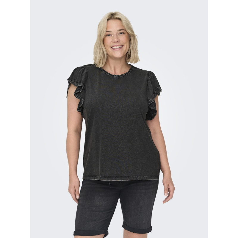 ONLY CARMAKOMA S/S Flæse Top - Phantom ONLY CARMAKOMA S/S Flæse Top - Phantom