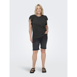 ONLY CARMAKOMA S/S Flæse Top - Phantom ONLY CARMAKOMA S/S Flæse Top - Phantom