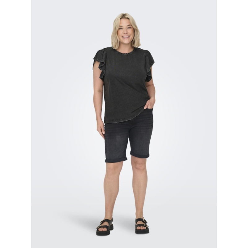 ONLY CARMAKOMA S/S Flæse Top - Phantom ONLY CARMAKOMA S/S Flæse Top - Phantom