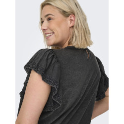 ONLY CARMAKOMA S/S Flæse Top - Phantom ONLY CARMAKOMA S/S Flæse Top - Phantom