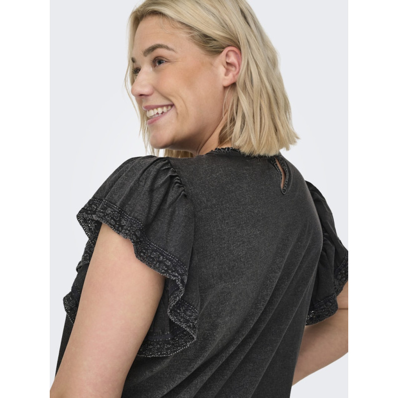 ONLY CARMAKOMA S/S Flæse Top - Phantom ONLY CARMAKOMA S/S Flæse Top - Phantom