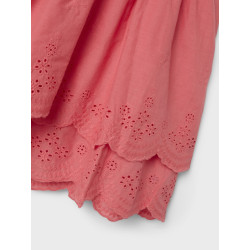 NAME IT MINI Halina S/L Kjole - Spiced Coral