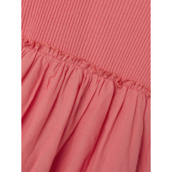 NAME IT MINI Halina S/L Kjole - Spiced Coral
