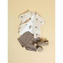 NAME IT BABY Joshua S/S Skjorte - Peyote