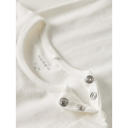 NAME IT BABY Juke S/S Bodystocking - Cloud Dancer