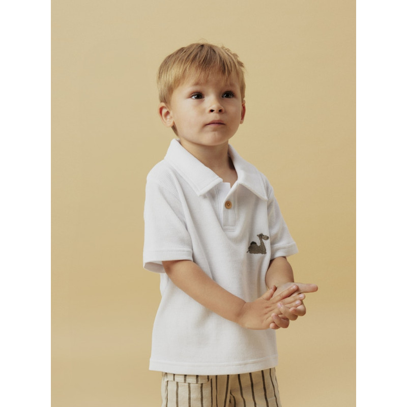NAME IT MINI Janus S/S Polo - Bright White