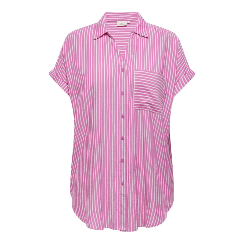 ONLY CARMAKOMA Penna S/S Skjorte - Fuchsia Fedora ONLY CARMAKOMA Penna S/S Skjorte - Fuchsia Fedora