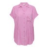 ONLY CARMAKOMA Penna S/S Skjorte - Fuchsia Fedora