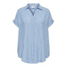 ONLY CARMAKOMA Penna S/S Skjorte - Azure Blue
