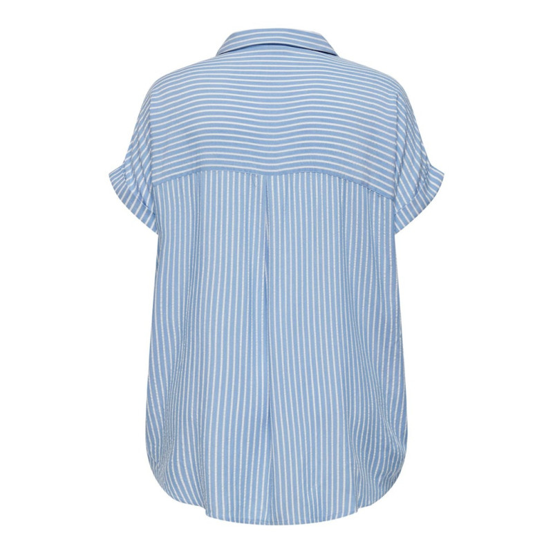 ONLY CARMAKOMA Penna S/S Skjorte - Azure Blue ONLY CARMAKOMA Penna S/S Skjorte - Azure Blue