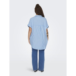 ONLY CARMAKOMA Penna S/S Skjorte - Azure Blue ONLY CARMAKOMA Penna S/S Skjorte - Azure Blue