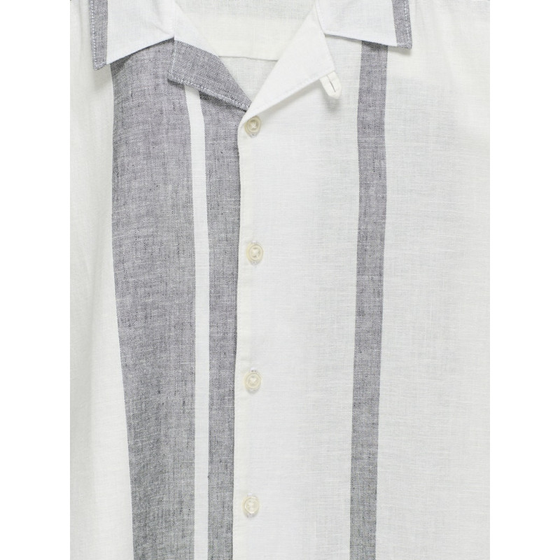 ONLY & SONS JUNIOR Caiden S/S Hør Skjorte - Cloud Dancer / Dress Blue ONLY & SONS JUNIOR Caiden S/S Hør Skjorte - Cloud Dancer / Dress Blue