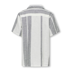 ONLY & SONS JUNIOR Caiden S/S Hør Skjorte - Cloud Dancer / Dress Blue ONLY & SONS JUNIOR Caiden S/S Hør Skjorte - Cloud Dancer / Dress Blue
