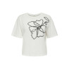 JDY Stay T-shirt - Cloud Dancer / Flower attachment