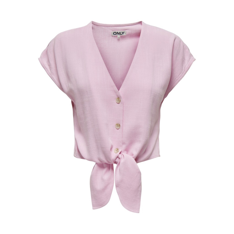 ONLY Siesta S/S Hør Bindeskjorte - Pirouette ONLY Siesta S/S Hør Bindeskjorte - Pirouette