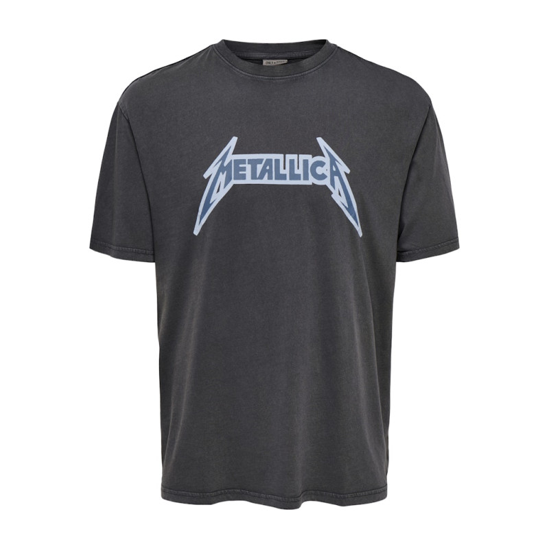 ONLY & SONS Metallica T-shirt - Grey Pinstripe / Ride The Lightning ONLY & SONS Metallica T-shirt - Grey Pinstripe / Ride The Lightning