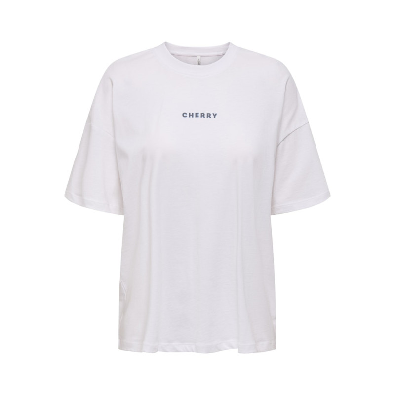 ONLY Carrie Cherry T-shirt - Bright White / Association ONLY Carrie Cherry T-shirt - Bright White / Association