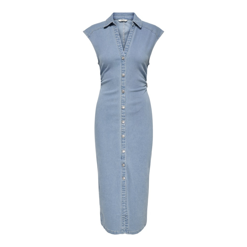 ONLY Babe Denim Kjole - Light Blue Denim